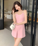 【2色】オールインワン ワイドパンツ ショートパンツ セクシー 気質 通勤 YH2-ZED889703GT347