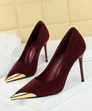 【4色】ハイヒールセクシーメタルヒョウ柄パンプス9.5CM美脚効果 歩きやすい 流行り OL 百掛け WQ5-DS3739-32