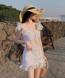 2点セット ビキニ 水着 モノキニ おしゃれ 肌見せ 可愛い 温泉 海辺 INS話題 YH7-JCL-401