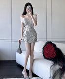 ミニドレス キャバドレス party キラキラ セクシー 着痩せ おしゃれ YH2-DD4607