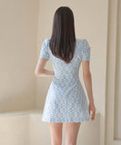 キャバドレス ミニドレス 韓国っぽかわいい セレブ風 おしゃれ パフ袖 YH2-ZED88305A71