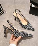 【2色】ハイヒールツイードパンプスエレガントセクシーパーティー高見え WQ5-FZ999-6