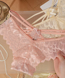 【5色】 下着 Tバック セクシー レース リボン シースルー  かわいい  抗菌加工 体温変色 レディース LW8-RS2268#