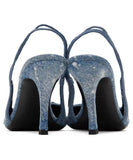 【3色】ハイヒール パンプス スリッパ デニム 美脚効果 歩きやすい 流行り party 8.5cm 百掛け ヒール 靴 WQ5-KLL001