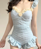 高級感水着ビキニモノキニフリル体型カバーワンピース露出控え温泉ビーチ海着痩せタンキニ WQ7-YQ-HHhAB7WHLL