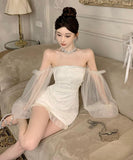 ミニドレス キャバドレス オープンショルダー ロマンチック おしゃれ セクシー YH2-ZED888329DXH238A