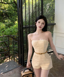 ジャンプスーツベアトップセクシーセクシー高級感おしゃれ韓国っぽ同伴 WQ2-XKD-D310-7214