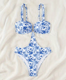 ビキニ水着花柄セクシー旅行ビーチ海モノキニタンキニ WQ7-XHL2559
