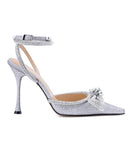 【5色】ハイヒール パンプス ダイヤモンド キラキラ スリッパ 美脚効果 歩きやすい 流行り party 8.5cm 百掛け ヒール 靴 WQ5-KLL885-6