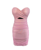 【4色】谷間魅せ キャバドレス ミニドレス かわいい 脚長効果 MY2-YM8776