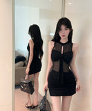 【2色】 ミニドレス キャバドレス セクシー オフショルダー ミニ丈 コットン素材 ストレッチ  デート LW2-DD5837