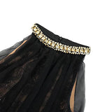 手作りドレスミニドレスチュールレースキラキラノースリーブセクシーセレブ風着痩せ気質宴会パーティー WQ2-JY91689