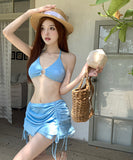 3点セット ビキニ 水着 モノキニ おしゃれ 谷間露出 韓国っぽ 海辺 YH7-JCL-GG2399