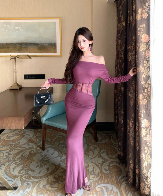 Lady's coco ロングドレス キャバドレス セクシー ボディコン マーメイドドレス 二次会 披露宴 パーティー 上品 LW2-DD5919