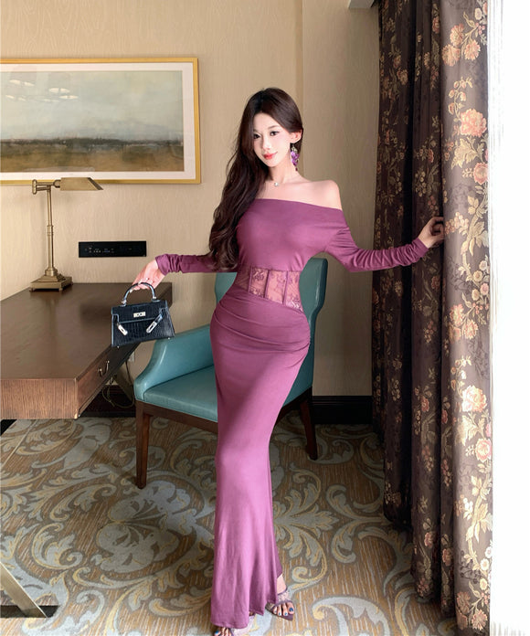 Lady's coco ロングドレス キャバドレス セクシー ボディコン マーメイドドレス 二次会 披露宴 パーティー 上品 LW2-DD5919