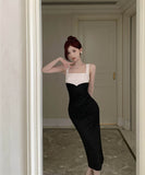 膝丈ドレスエレガントセクシー女子力宴会パーティー気質おしゃれスークエアネック WQ2-DD6463