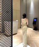 ロングドレスセクシーキャバドレス宴会パーティーワンショルダーレースタイトドレス着痩せマーメイドドレス気質 WQ2-ZED882545DXH437A