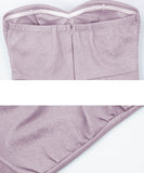 【3色】キャバドレスミニドレスベアトップウエストカードセクシー谷間見せ肌見せナイトクラブパーティーキャバクラ指名 WQ2-YM8847