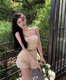 ジャンプスーツベアトップセクシーセクシー高級感おしゃれ韓国っぽ同伴 WQ2-XKD-D310-7214