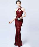 【8色】ロングドレス セクシー 新作 高品質 キラキラ 気質 演奏会 宴会 YH2-YEY18010#