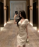 ミニドレス キャバドレス キャミワンピ セクシー スリムワンピース ライラックアプリコット エラスティック 大人女性 優雅 デート JC2-XKDD318A-6327-Aug23