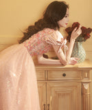 高級感 チュール エレガント ロングドレス 誕生日 キラキラ ナイトドレス 宴会 YH2-MBYD-AL693112521917