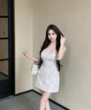 ミニドレスレースホルターネック谷間見せセクシーキャバドレスバックレスドレス気質 WQ2-ZED882499DXH437A