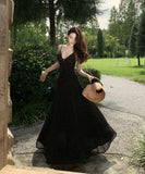 ロングドレス キャミワンピ  キャミワンピ フレンチレトロドット柄 Vネック エレガント 着痩せ デート 女子会 JC2-CD6-157-82430670