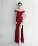 【7色】ロングドレス セクシー 新作 高品質 肌見せ気質 演奏会 宴会 YH2-YEY19725#