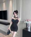 Lady's coco ミニドレス キャバドレス セクシー キラボシ ウエストシェイプ パーティー デート LW2-DD5807