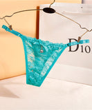 【7色】レース ストーンチャーム付き セクシー Tバック  サイズ調整可能 大人ランジェリー LW8-HS2003