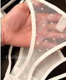 下着 サテンレース ショーツ 透け感 細ストラップ セクシー 三角ショーツ  綿100%のクロッチャー付き LW2-RS61-70d