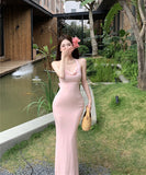 ロングドレスキャバドレスタイトドレスホルターネックバックレスドレスリボンセクシーナイトクラブ夏 WQ2-MXX6735#