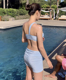 3色3点式セットホルターネック水着ビキニワンピース非対称モノキニ温泉ビーチ海 WQ7-YQ-HH6X58THLL