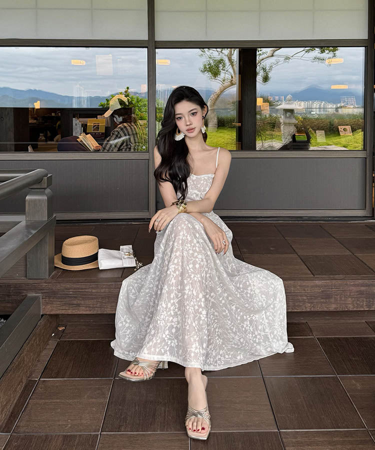 ロングドレスキャミワンピ花柄Aラインセクシー旅行エレガント気質着痩せ WQ2-CD1-119-99070650