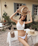 3点セット ビキニ 水着 Vネック 編みビキニ 海辺 INS話題 セクシー おしゃれ YH7-JX-24A710JX28