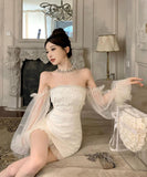 ミニドレス キャバドレス オープンショルダー ロマンチック おしゃれ セクシー YH2-ZED888329DXH238A