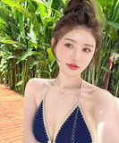 ビキニ水着三角ビキニセクシーホルターネック温泉ビーチ海SNS話題旅行 WQ7-DP-A33797