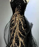 ロングドレス キャバドレス パーティードレス ブラック ロングドレス シルエット ハイネック マーメイドライン  誕生日 結婚式 披露宴 二次会 LW2-MBYDAL785529089441