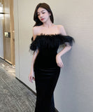 ロングドレス パーティードレス ゴージャス 気質 セレブ風 脚長効果 MY2-YM9155