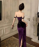 ロングドレスオフショルダーナイトクラブパーティードレスイベント高級感セクシーキャバクラ宴会エレガント WQ2-ZED886078DXH343A