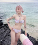 ビキニ セクシー 花柄 モノキニ 海辺 韓国っぽ 可愛い 水着 温泉 YH7-CF2382