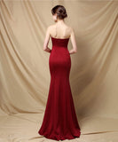 【3色】ロングドレスベアトップキラキラセクシー手作りドレスナイトドレス高級感演奏会宴会パーティーイベント WQ2-YEY18717#