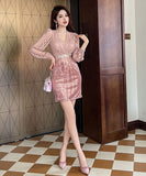 レース 手作りミニドレス エレガント Ｖネック セレブ風キラキラ チュール 高級感 YH2-JY20919