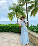 ロングドレスホルターネックサンドレス刺繍セクシーレースAライン着痩せ気質旅行ビーチ海 WQ2-CD4-516-52750680