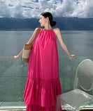 サンドレスロングドレス着痩せ気質フリル大人可愛い旅行ビーチSNS話題体型カバー WQ2-CD6-CF12-51150580