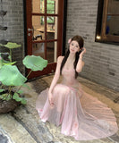 ロングドレスキャミワンピマーメイドドレス花柄セクシーチュールかわいいレースおしゃれ WQ2-CD6-141-91980600