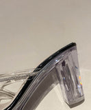 【2色】ハイヒール パンプス キラキラ スリッパ 美脚効果 歩きやすい 流行り OL 百掛け ヒール 靴 WQ5-HS6908-3