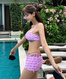 3点セット ビキニ モノキニ 肌見せ セクシー かわいい 着痩せ 水着  YH7-YZM-MYS3372