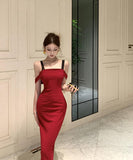 【秋新作】膝丈ドレス キャバドレス セクシー オフショルダー  タイト シルエット ウエストマーク LW2-CD7-343-91830460